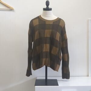 Madewell‎ Brown and Black Crewneck Sweater size medium